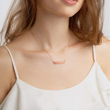 Load image into Gallery viewer, #TinyKindness Engraved Bar Chain Necklace
